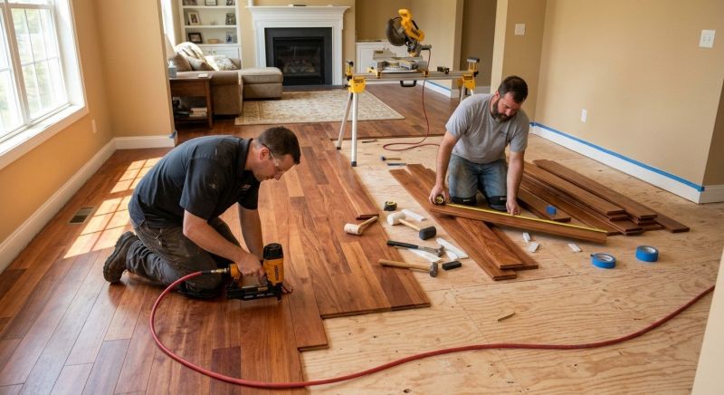 Cherry Floor Installation in Vienna, VA