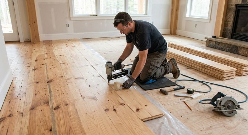 Pine Floor Installation in Falls Church, VA
