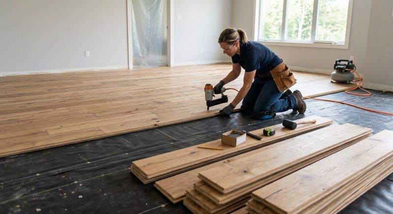 Wide Plank Floor Installation in Falls Church, VA